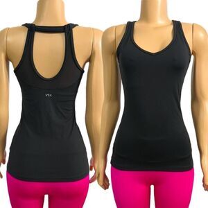 Victorias Secret VSX Sexy Sport Built in Bra mesh on back
 Tank Top black Xsmall